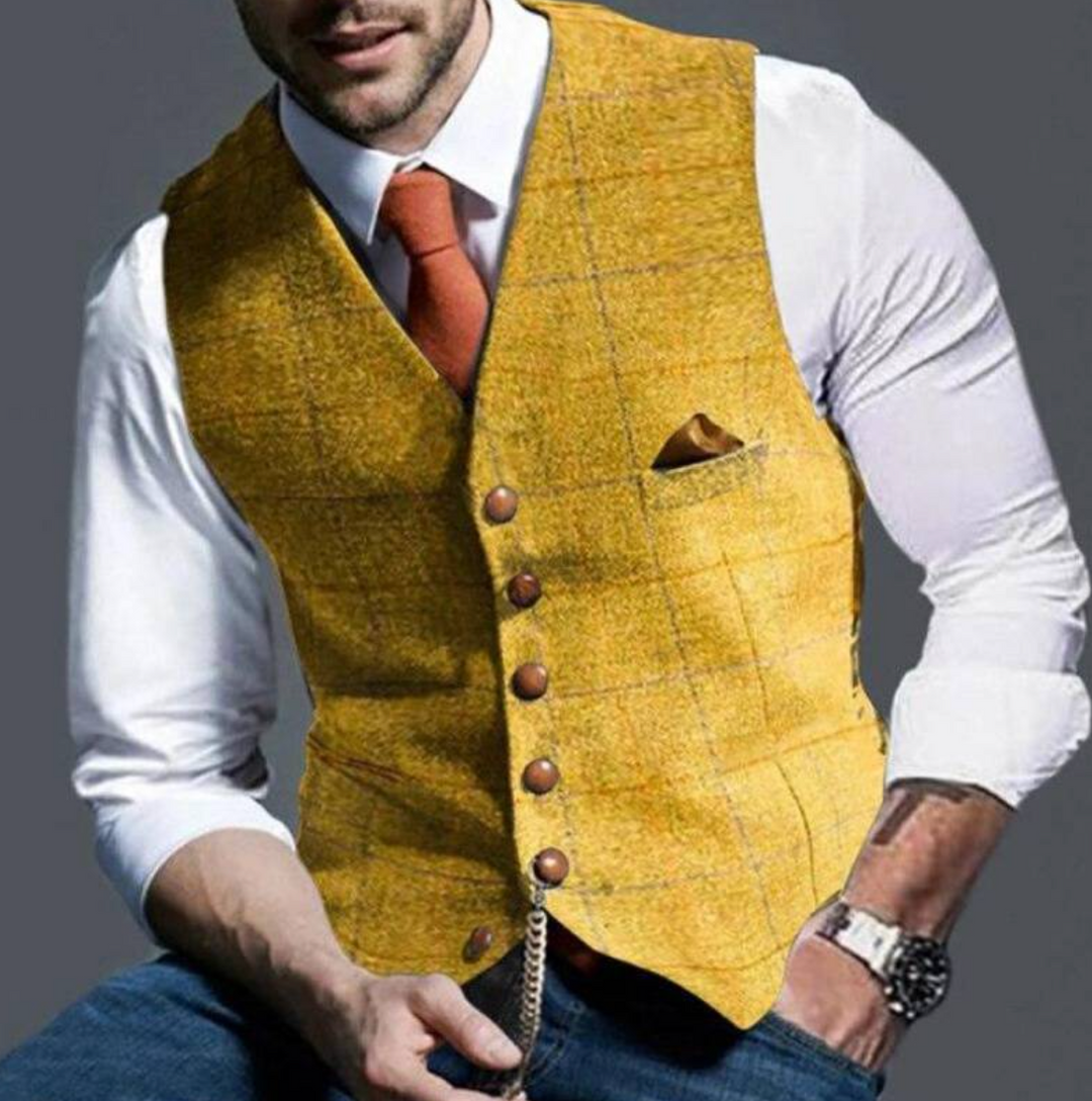 Vintage herenvest – Klassieke stijl met moderne rand