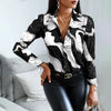 Luchtige Damesblouse met Omgeslagen Kraag