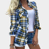 Casual Damesblouse met Geruit Dessin