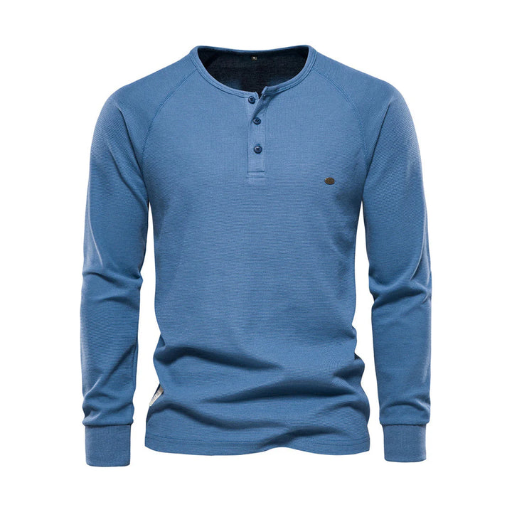 Heren Shirt met lange mouwen en ronde hals