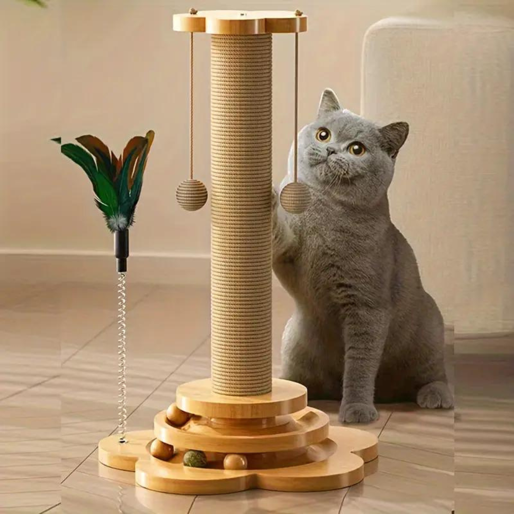 Exclusieve Houten Krabpaal voor Katten