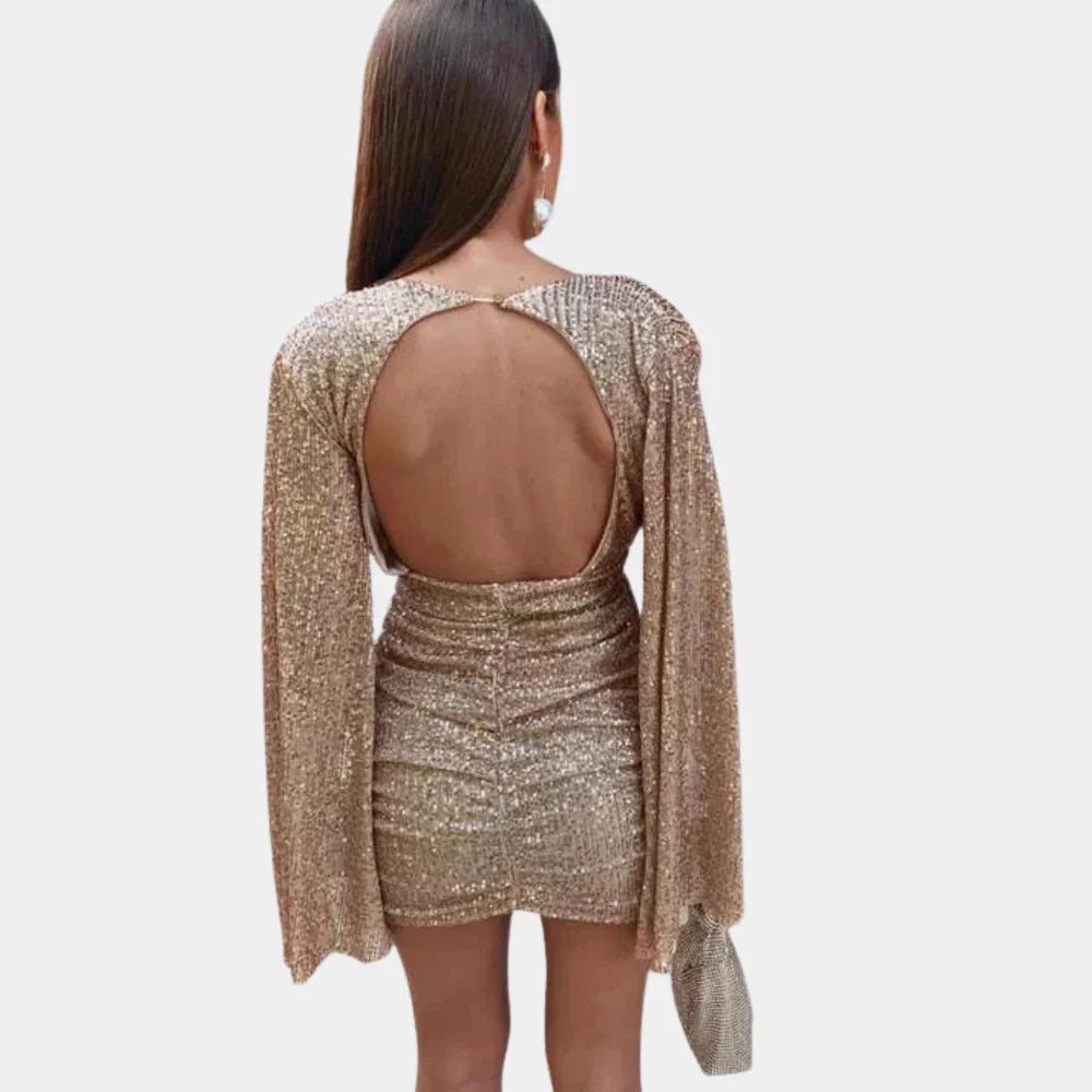 Glamour Jurk met Subtiele Glinstering en Elegante Pasvorm