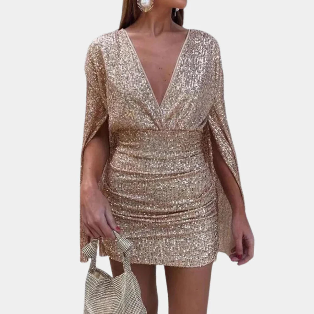 Glamour Jurk met Subtiele Glinstering en Elegante Pasvorm
