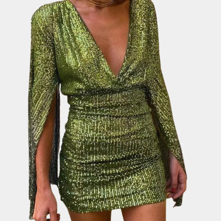 Glamour Jurk met Subtiele Glinstering en Elegante Pasvorm