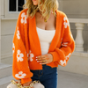 Charmante Knusse Dames Trui met Bloemen en Fantasiemouwen
