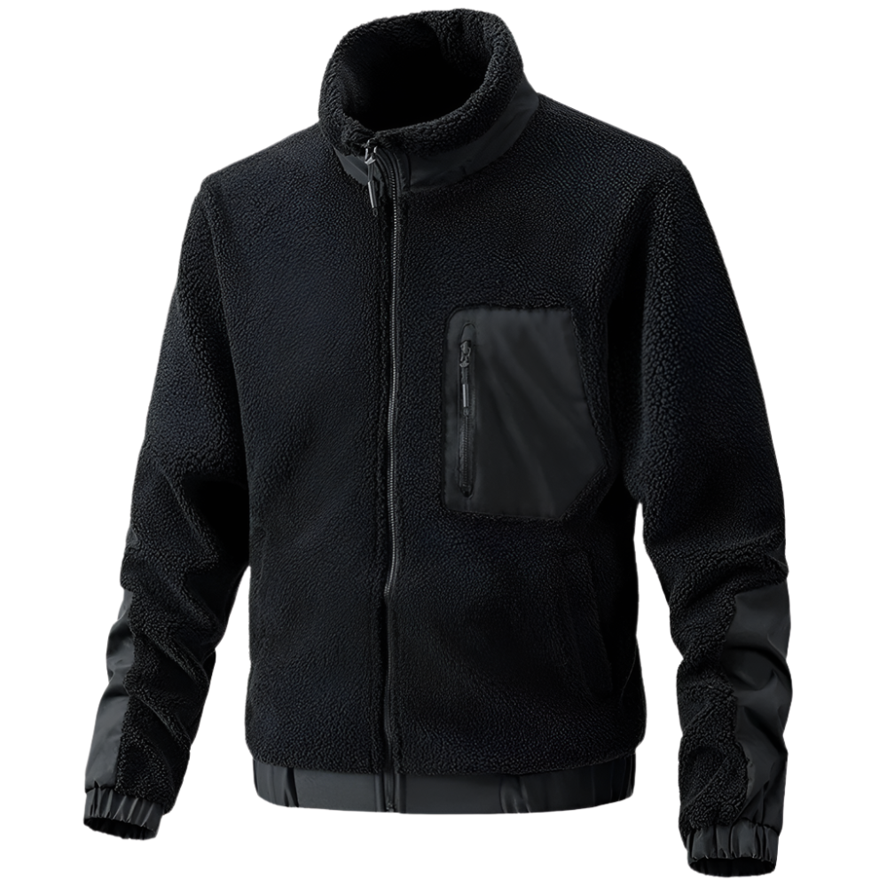 Heren Outdoor Fleecejack met Rits en Verstevigde Details