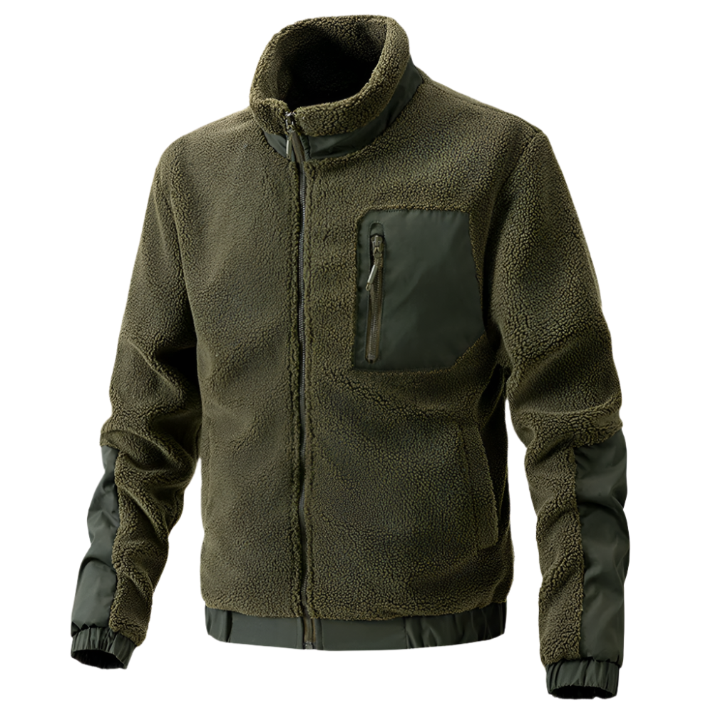 Heren Outdoor Fleecejack met Rits en Verstevigde Details