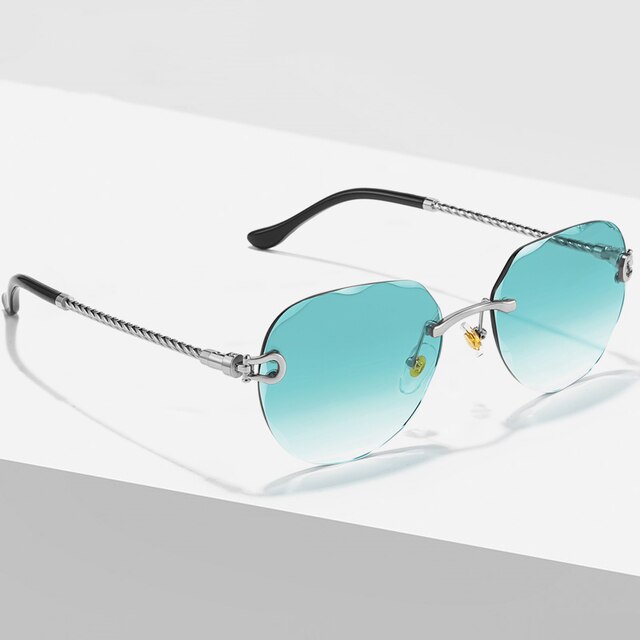 Ray - Randloze Vierkante Zonnebril met Gradient Lens