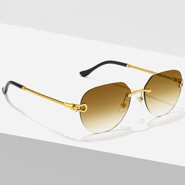 Ray - Randloze Vierkante Zonnebril met Gradient Lens