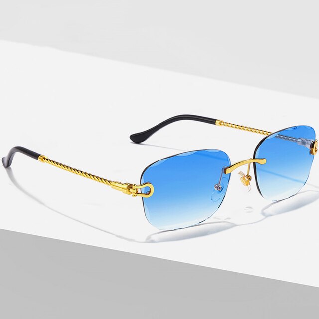Ray - Randloze Vierkante Zonnebril met Gradient Lens