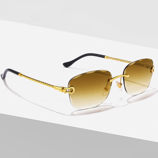 Ray - Randloze Vierkante Zonnebril met Gradient Lens