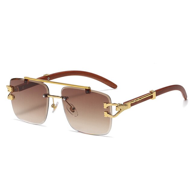 Ray - Randloze Vierkante Zonnebril met Gradient Lens