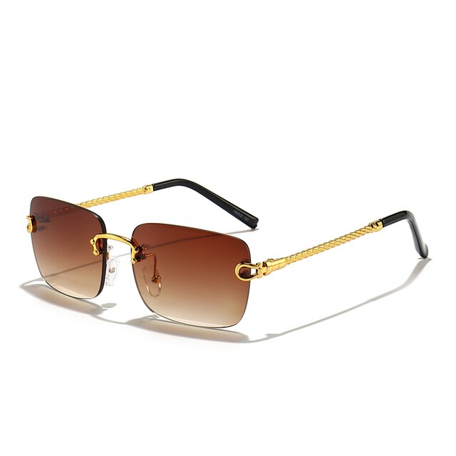 Ray - Randloze Vierkante Zonnebril met Gradient Lens