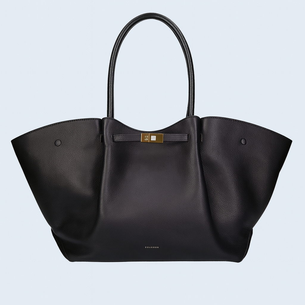Luxe schoudertas met gouden accenten
