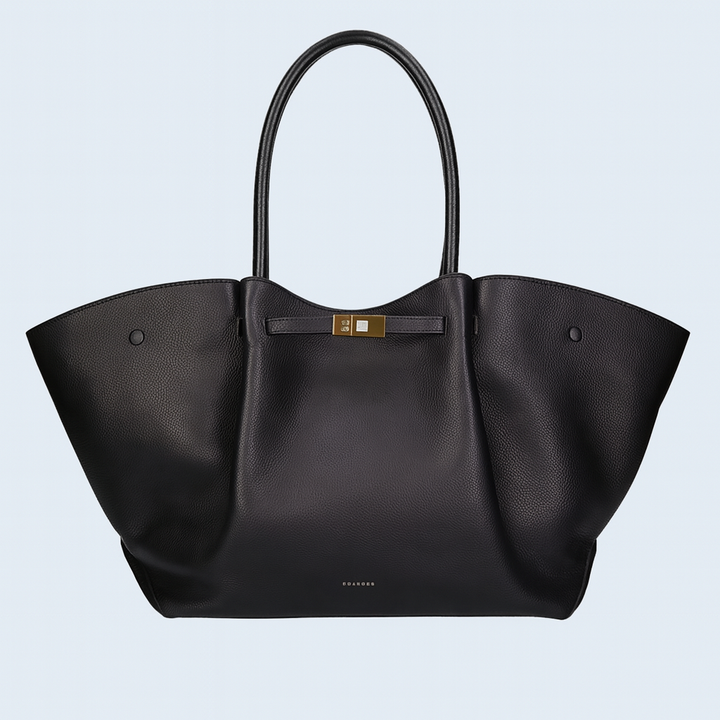 Luxe schoudertas met gouden accenten