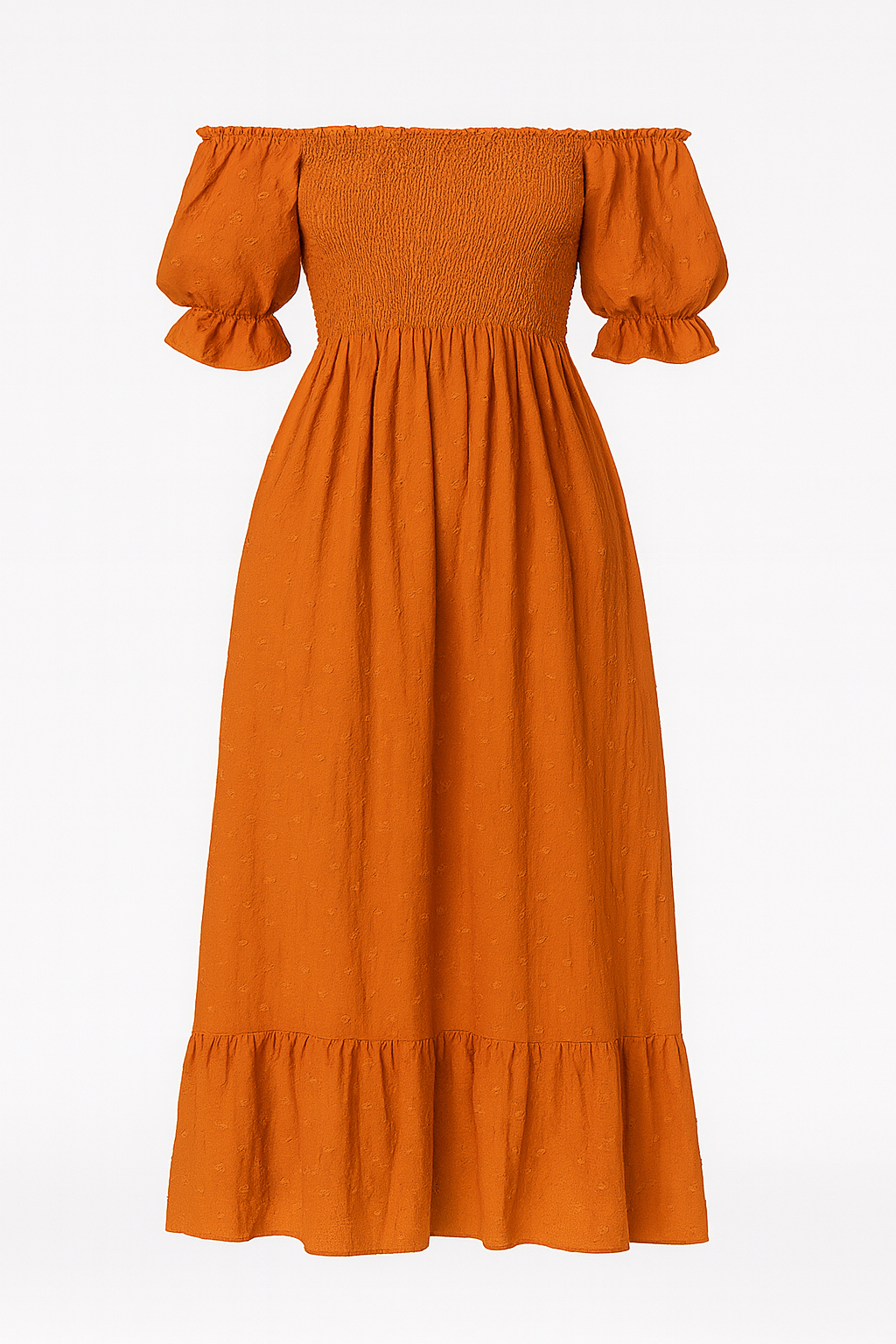 Off-shoulder maxi-zwangerschapsjurk