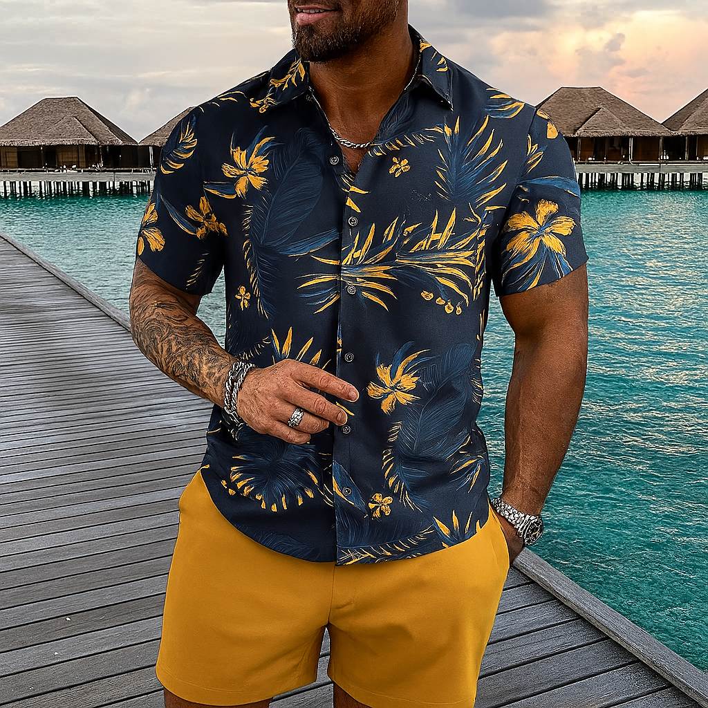 Retro Hawaiiaanse outfitset in strandstijl