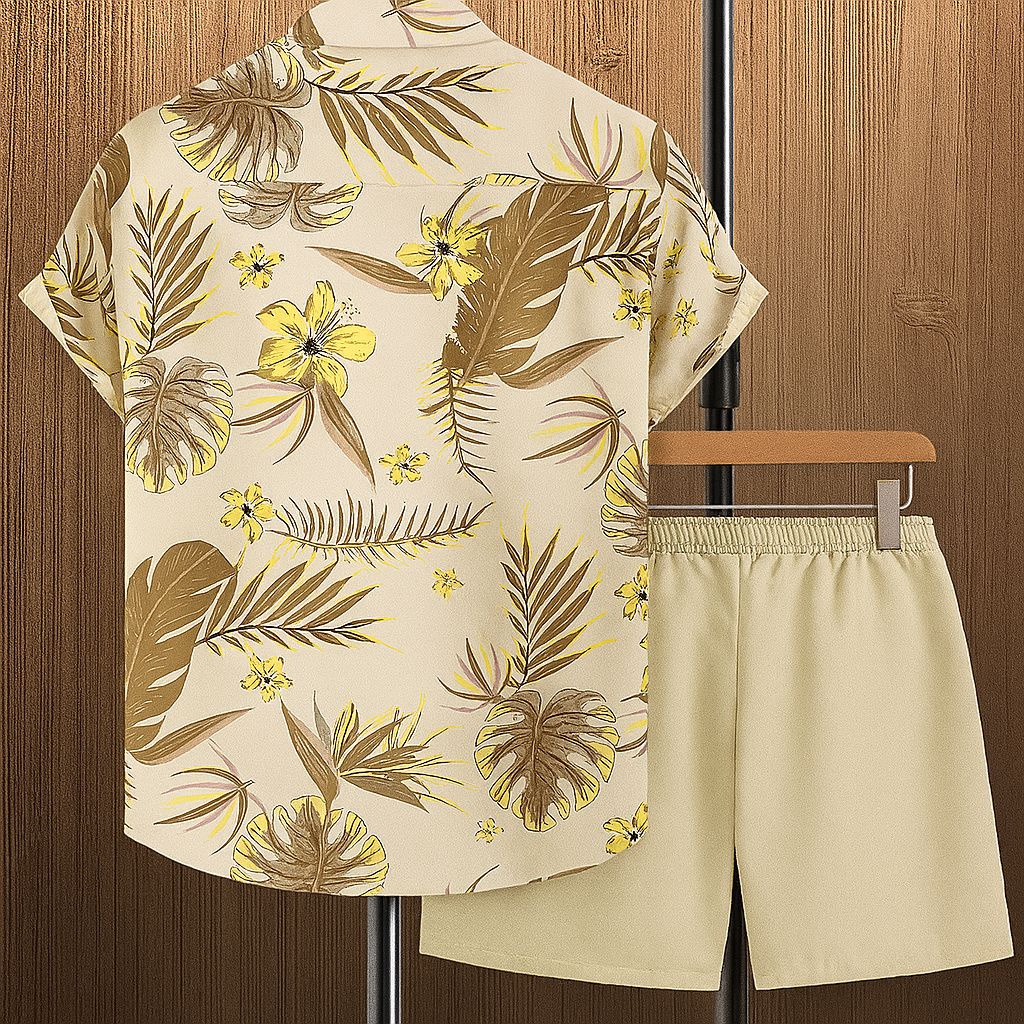 Retro Hawaiiaanse outfitset in strandstijl