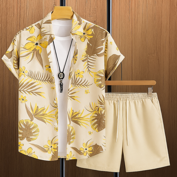 Retro Hawaiiaanse outfitset in strandstijl