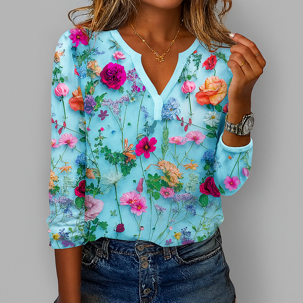Casual blouse met bloemenprint