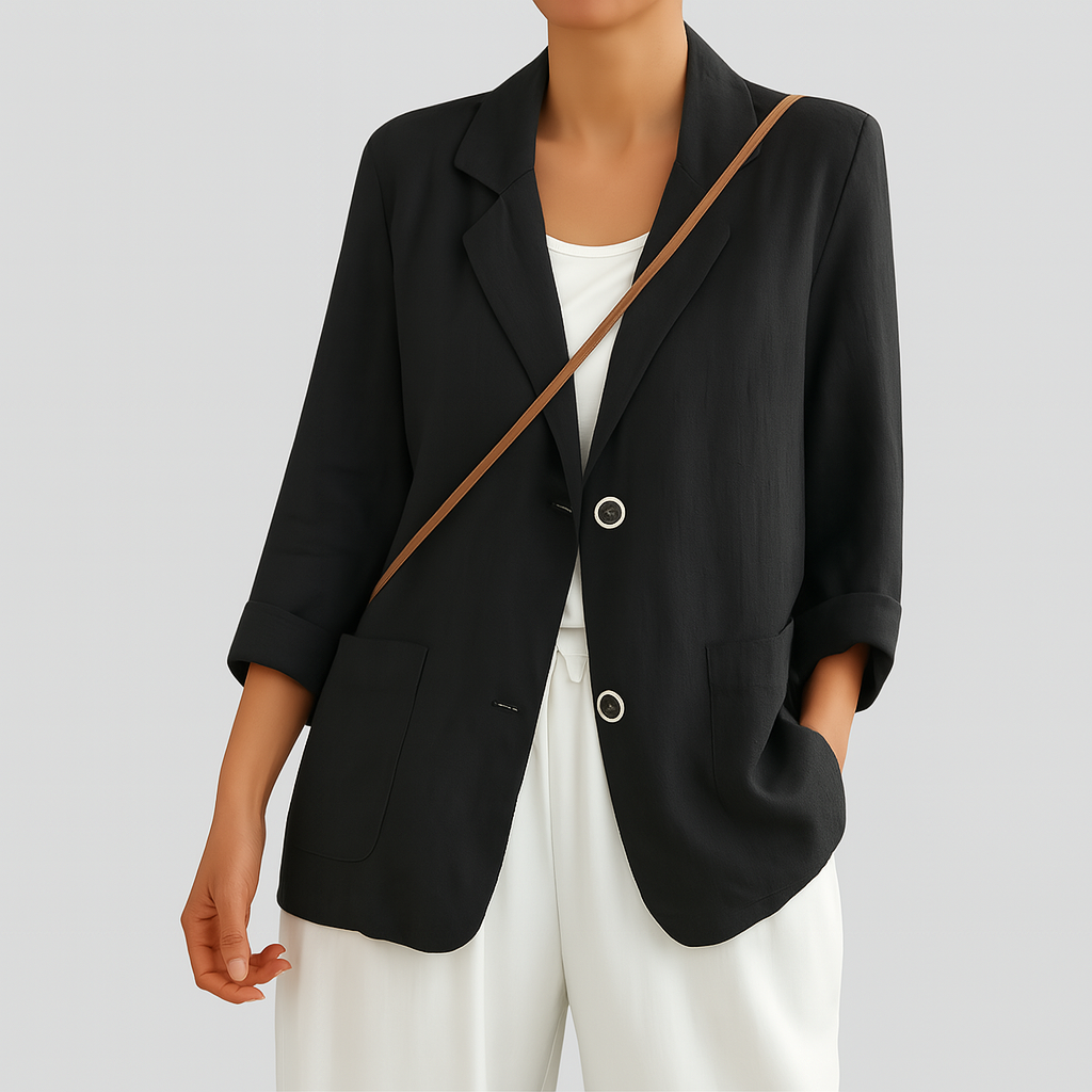 Relaxed Fit Blazer van Natuurlijke Vezels