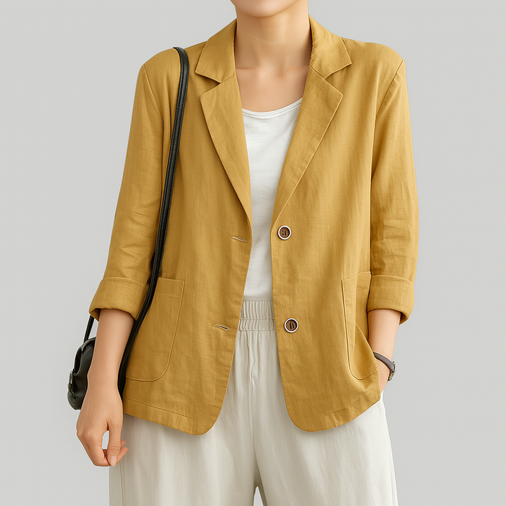 Relaxed Fit Blazer van Natuurlijke Vezels