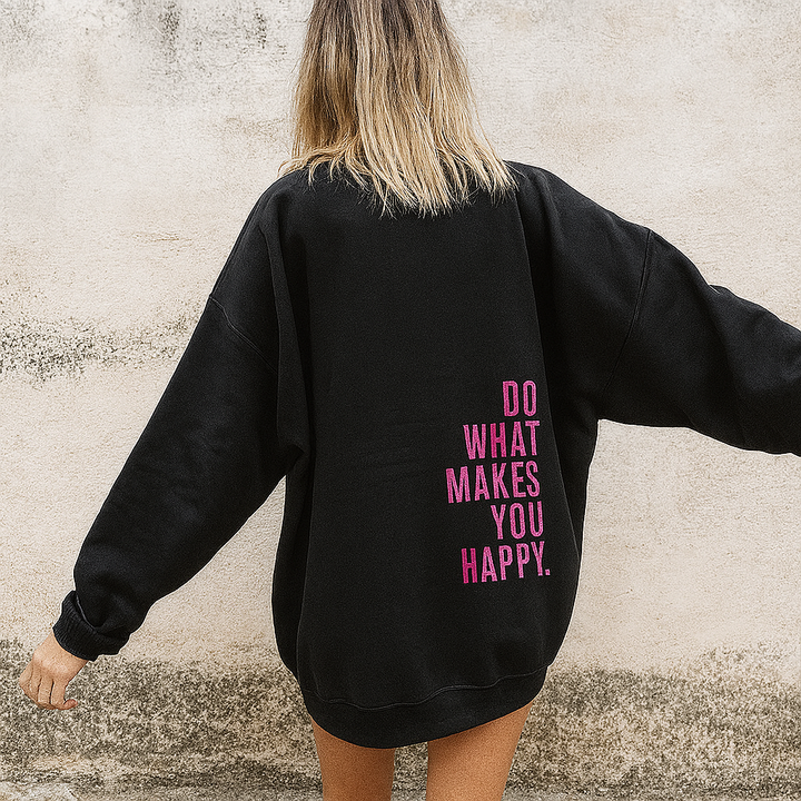 Bedrukte, comfortabele hoodie met capuchon