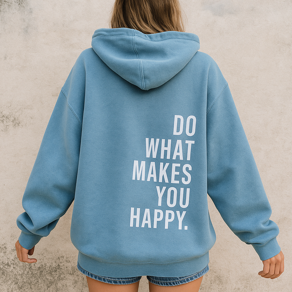 Bedrukte, comfortabele hoodie met capuchon