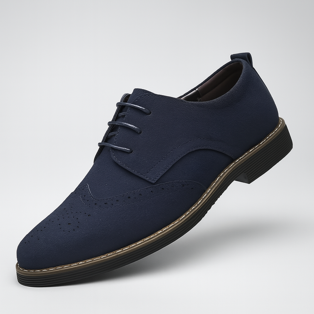 Suède Brogue Detail Oxford Schoenen