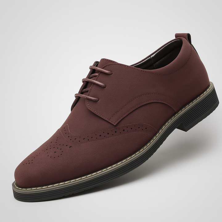 Suède Brogue Detail Oxford Schoenen