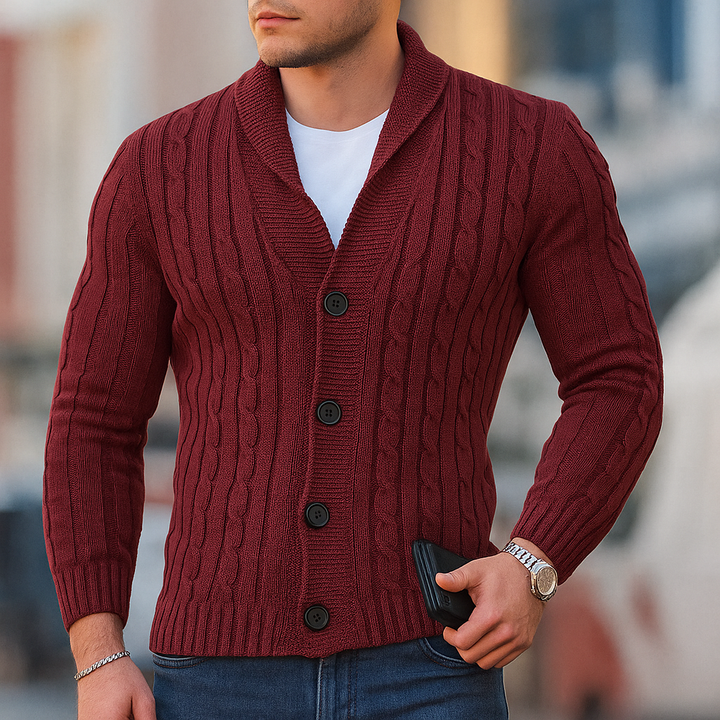 Warm gebreid klassiek vest voor heren