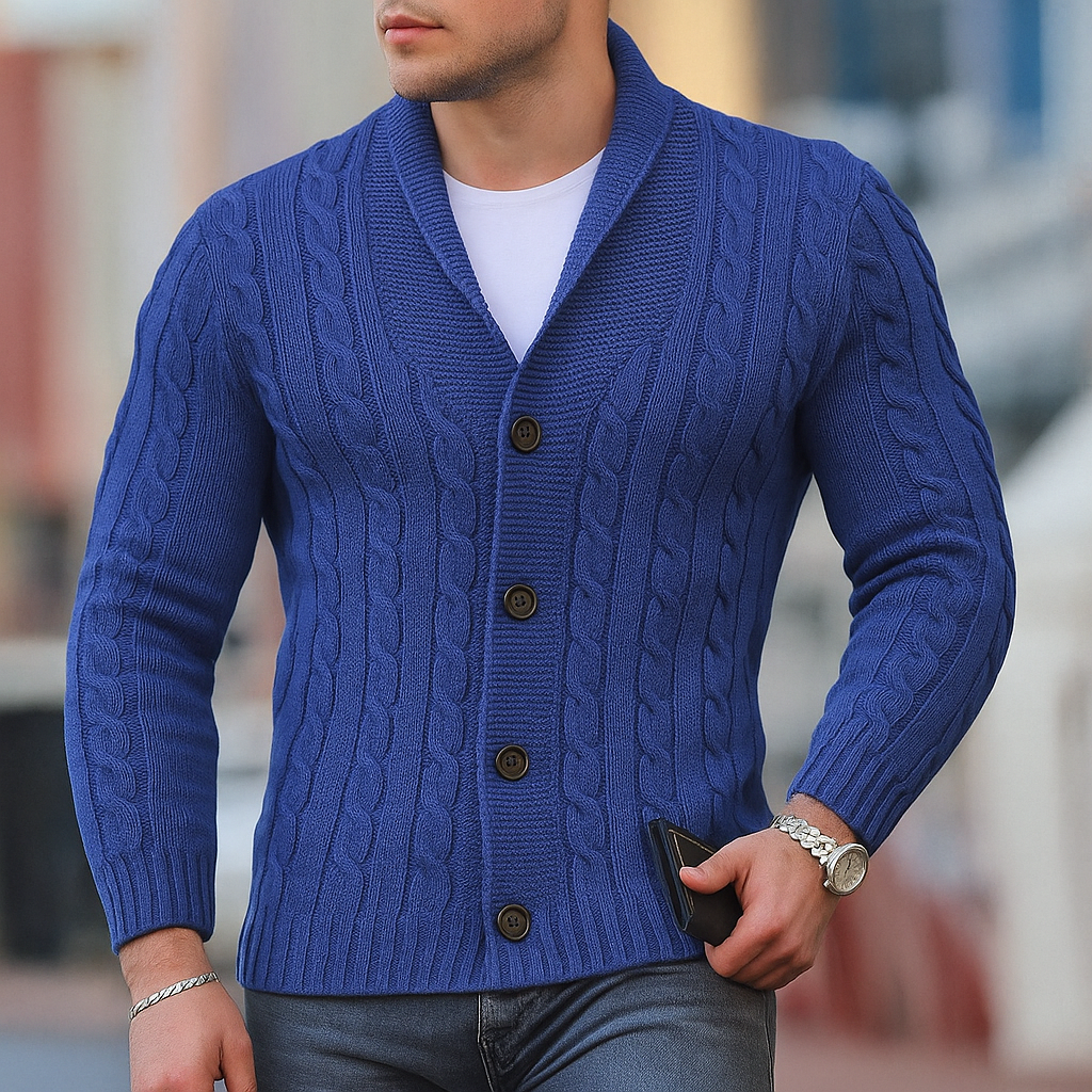 Warm gebreid klassiek vest voor heren