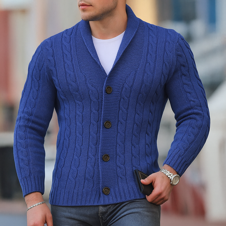 Warm gebreid klassiek vest voor heren