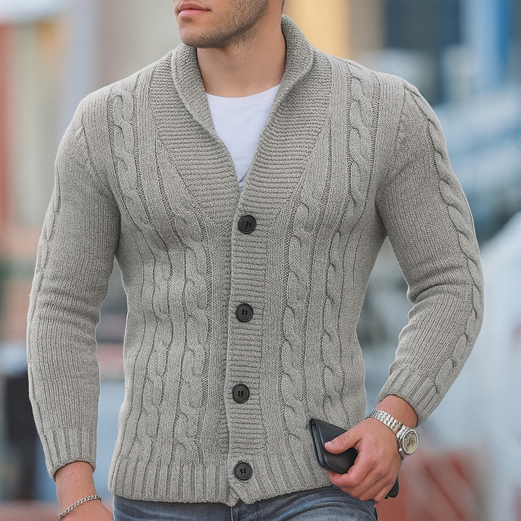 Warm gebreid klassiek vest voor heren