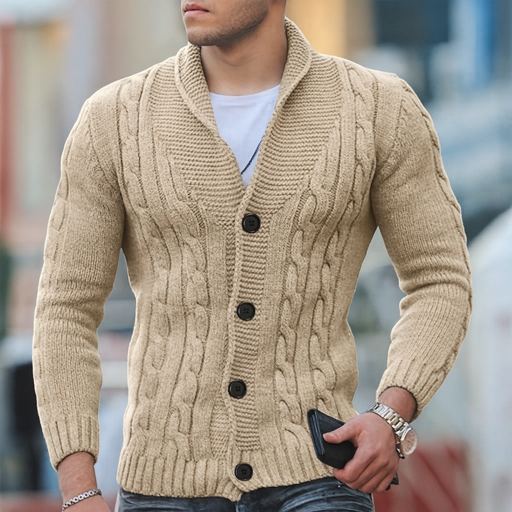 Warm gebreid klassiek vest voor heren