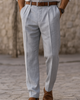 Vintage stijl herenbroek met hoge taille