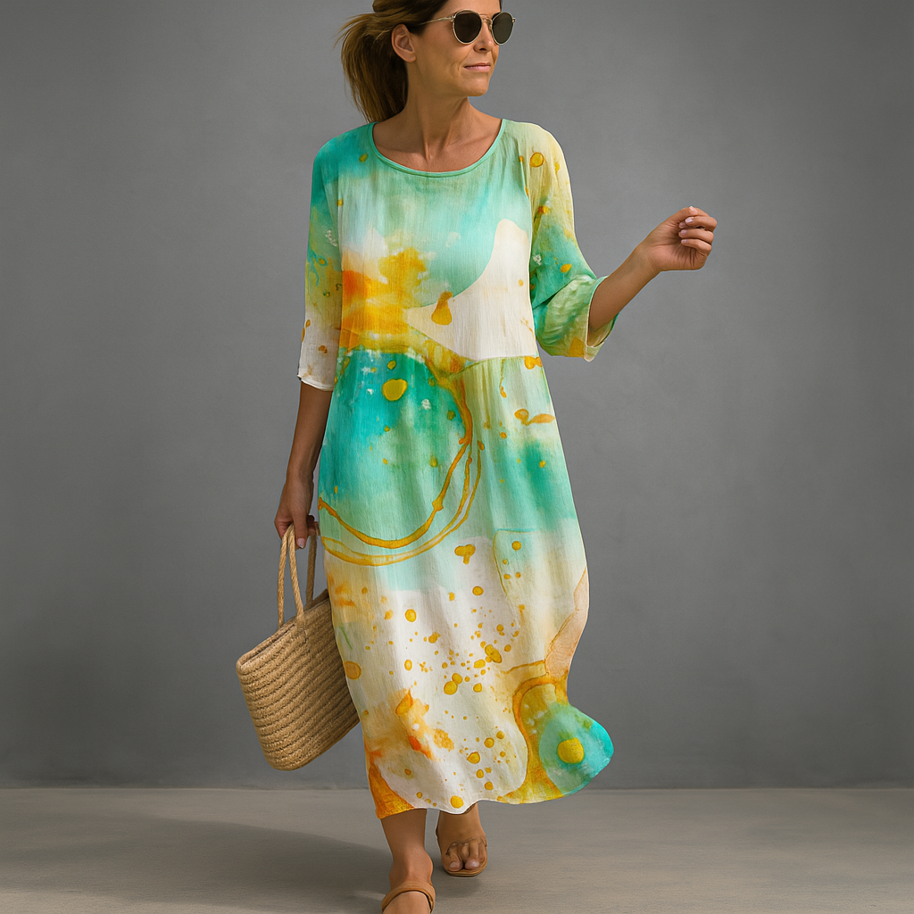 Elegante zomerjurk met bloemenmotief voor dames