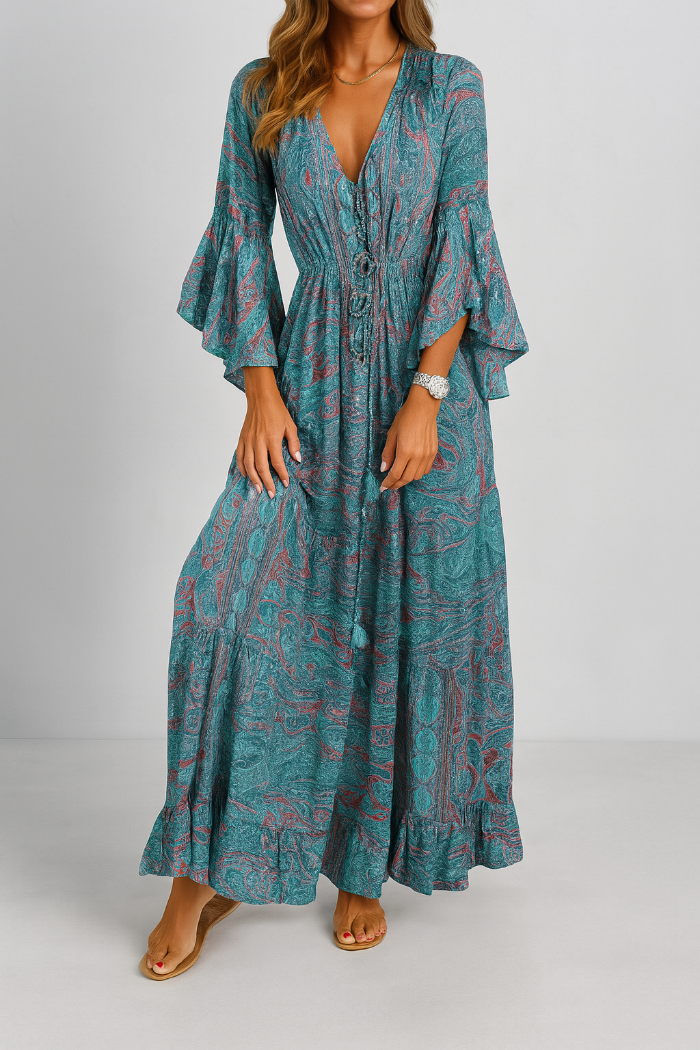 Bohemian maxi-jurk voor dames