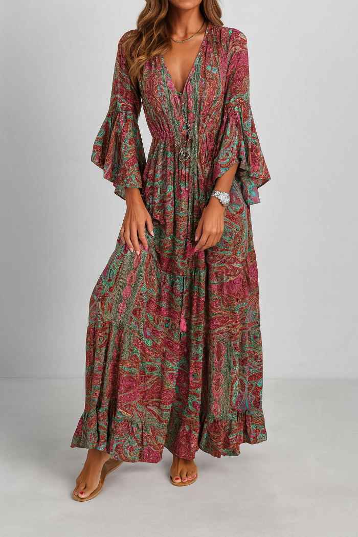 Bohemian maxi-jurk voor dames