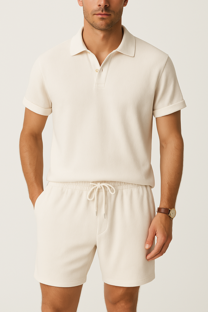 Heren Twill Shirt met Korte Mouwen