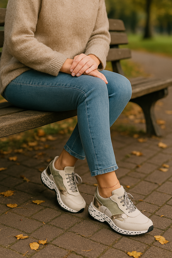 Gouden Glitter Sneakers voor Dames