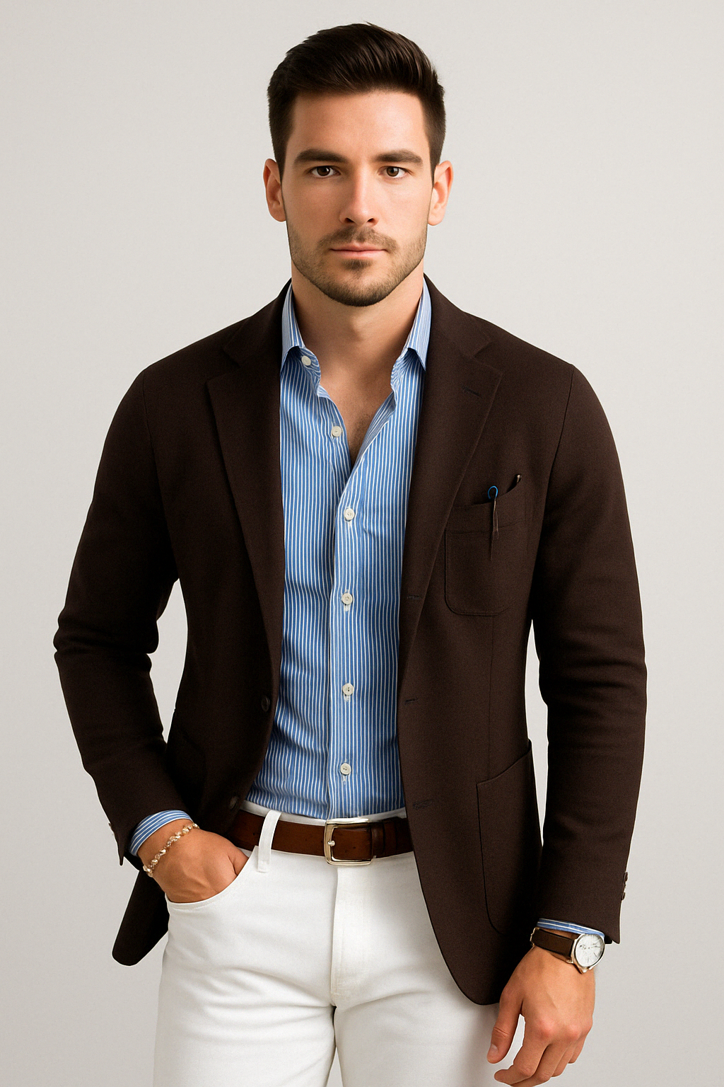 Stijlvolle Herenblazer met Casual Klepzakken - Dan