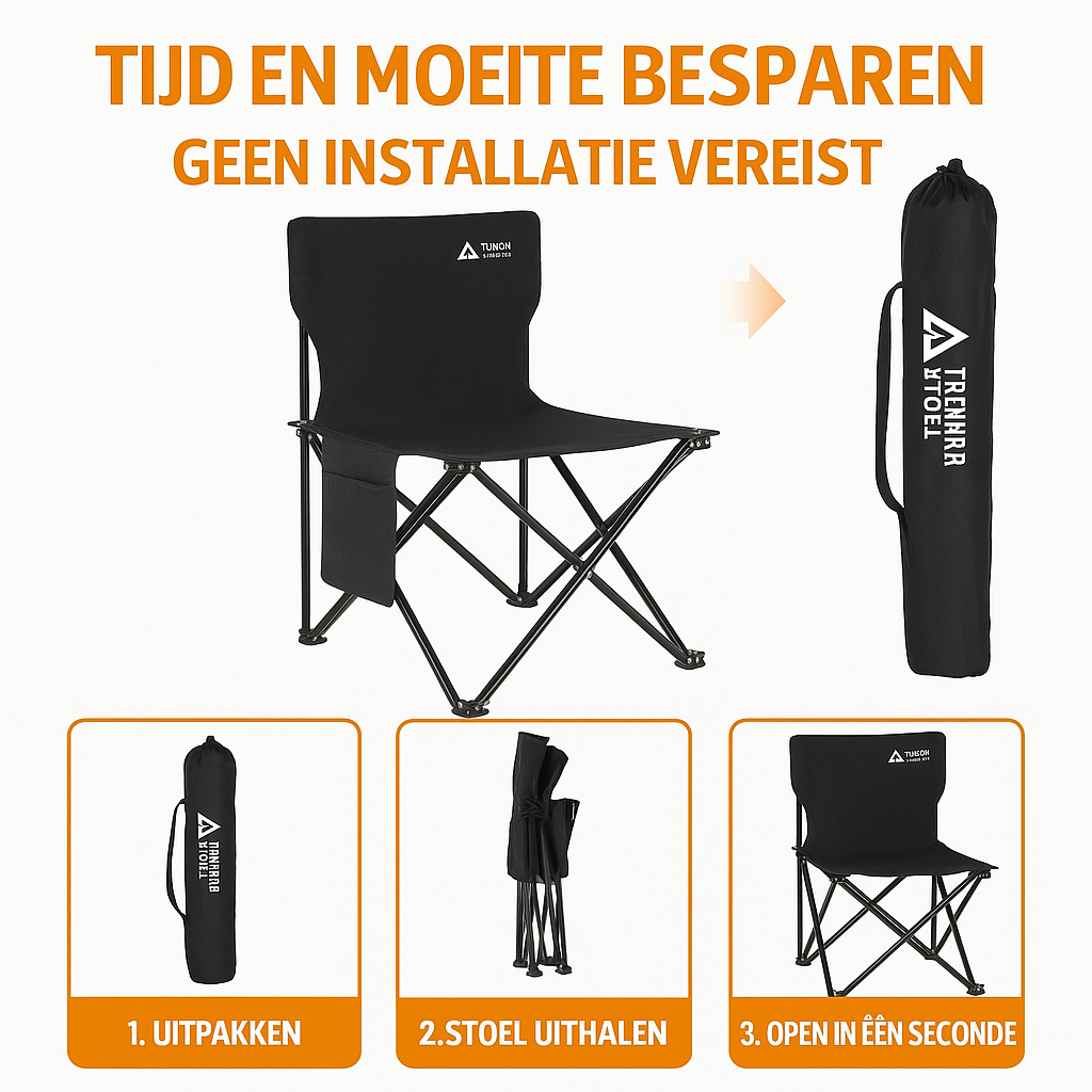 Opvouwbare Outdoor Stoel met Rugleuning
