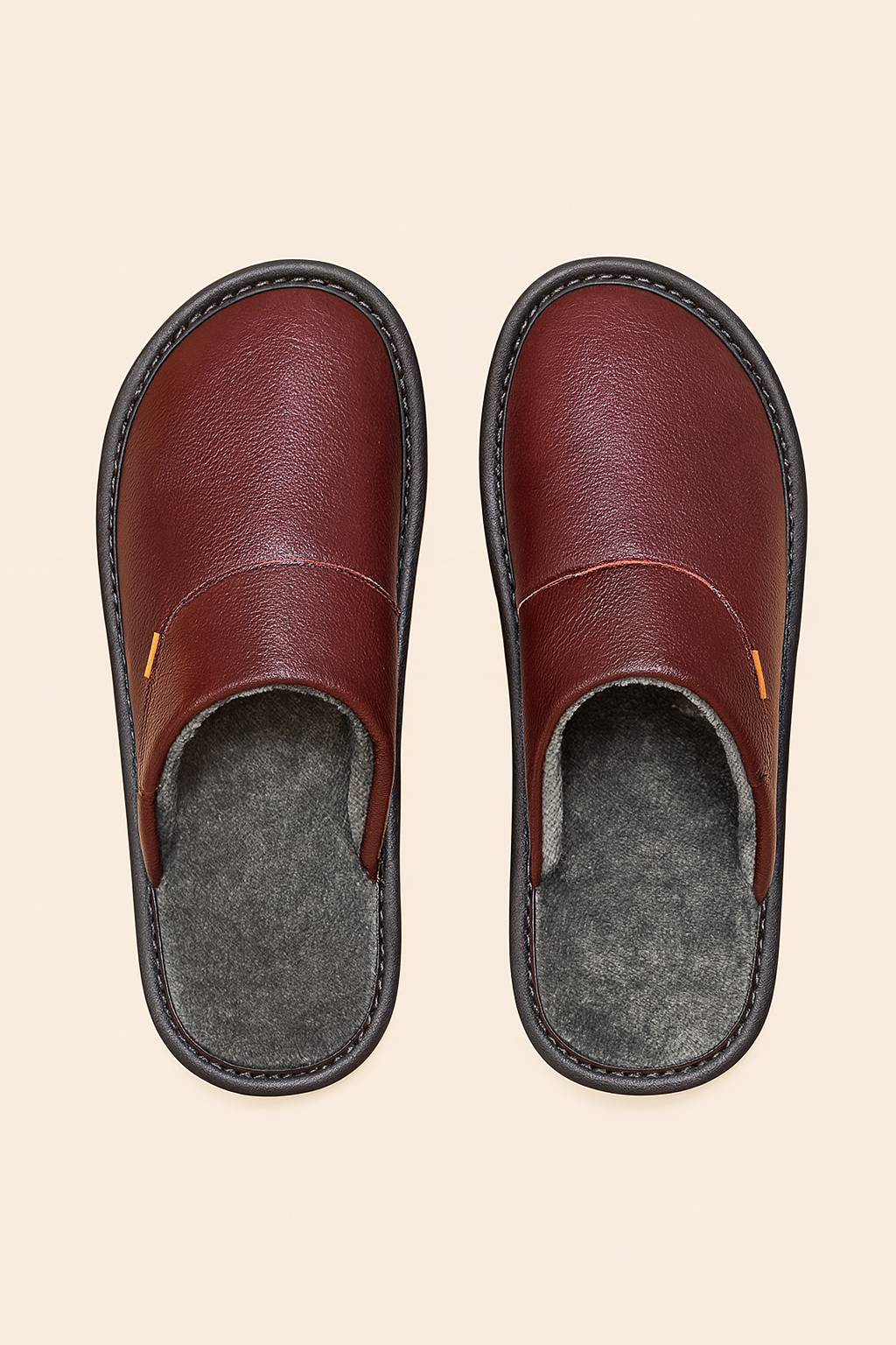 Antislip comfortabele pantoffels van echt leer voor binnen