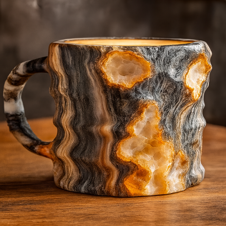 Mineraalkristallen koffiemokken