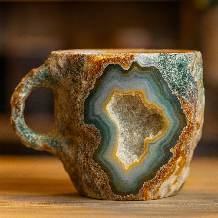 Mineraalkristallen koffiemokken