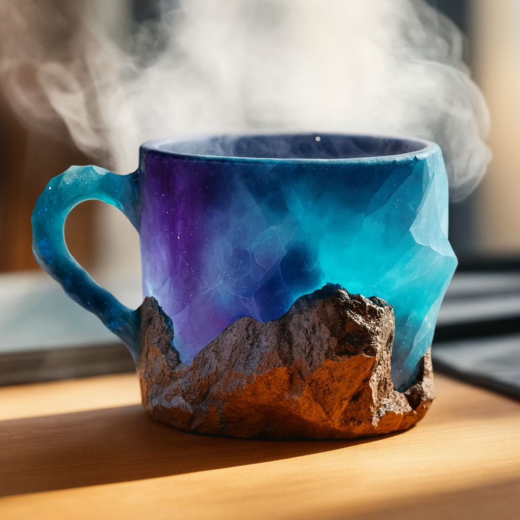 Mineraalkristallen koffiemokken