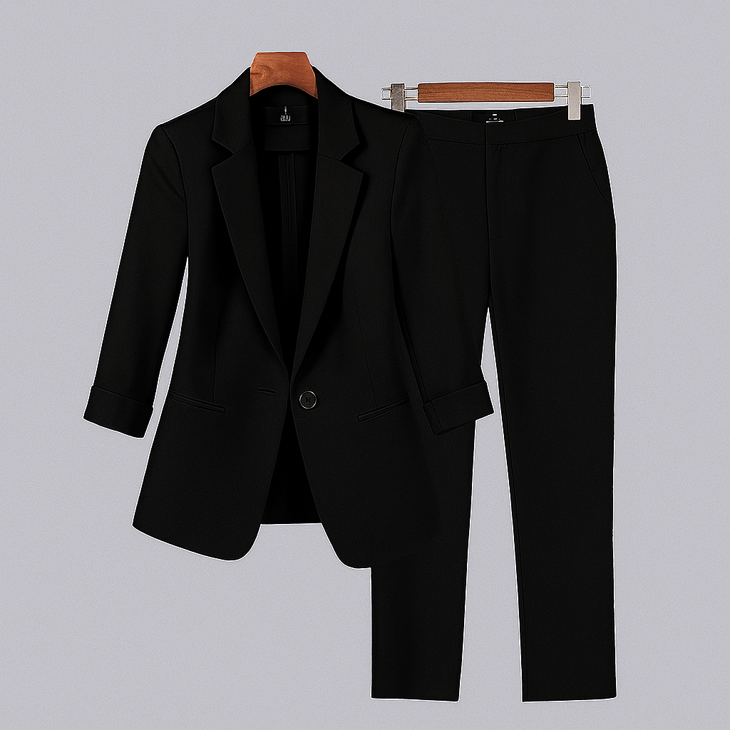 Formele damespakset met blazer en broek