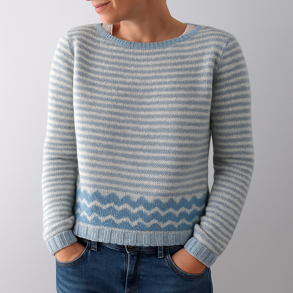 Retro kabeltrui voor dames