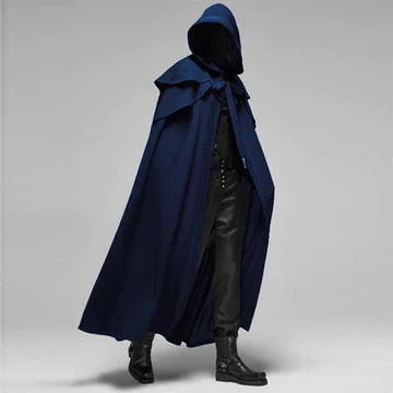 Lange kapmantel met capuchon - gotische stijl